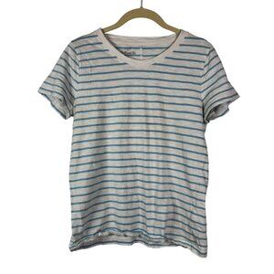 J.Crew Womens Girlfriend Tee Striped Soft Cotton Short Sleeve Size Medium Casual